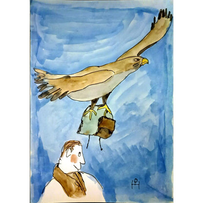 Heino Partanen 29x21cm Orijinal Karikatür BOD05252