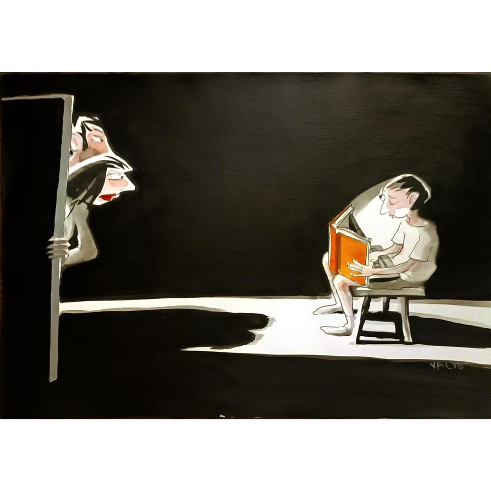 Valentin Georgiev 29x21cm Orijinal Karikatür BOD05258
