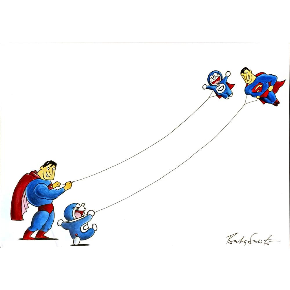 Bambang Sulistyo 29x21cm Orijinal Karikatür BOD05261
