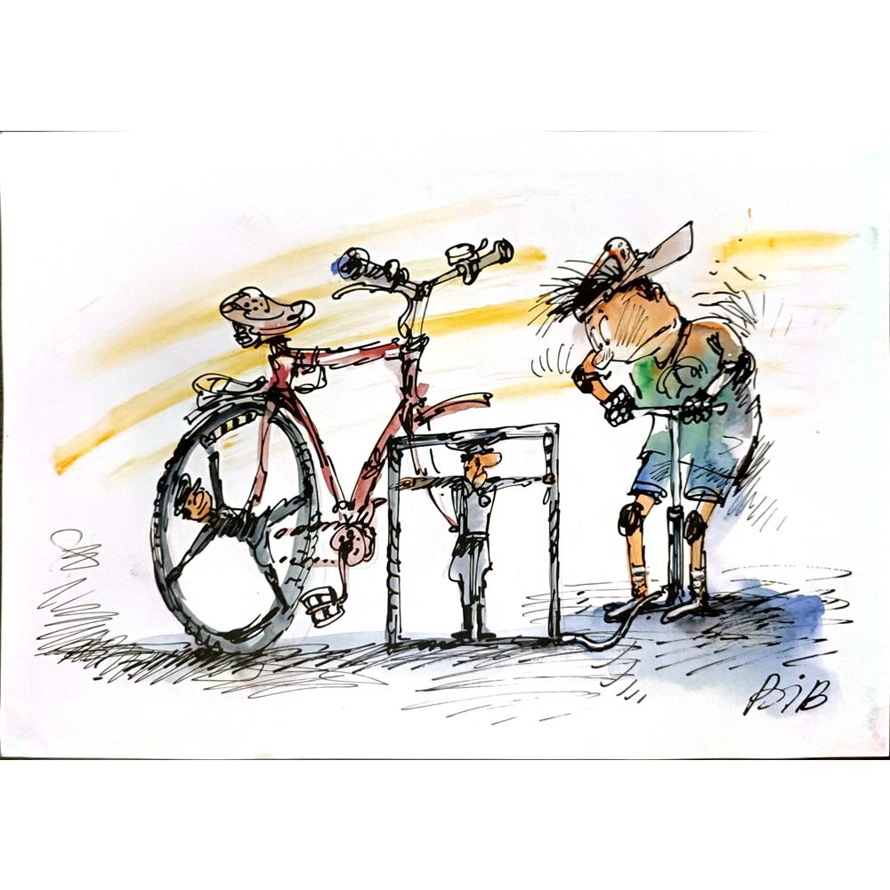 Viacheslav Bibishel 29x21cm Orijinal Karikatür BOD05264
