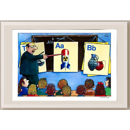 Eshonkulov Maxmudjon 29x21cm Orijinal Karikatür BOD05273