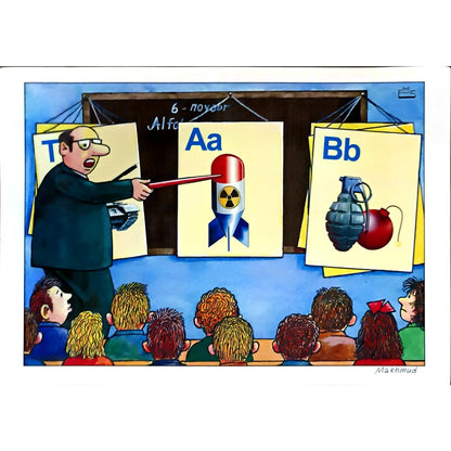 Eshonkulov Maxmudjon 29x21cm Orijinal Karikatür BOD05273