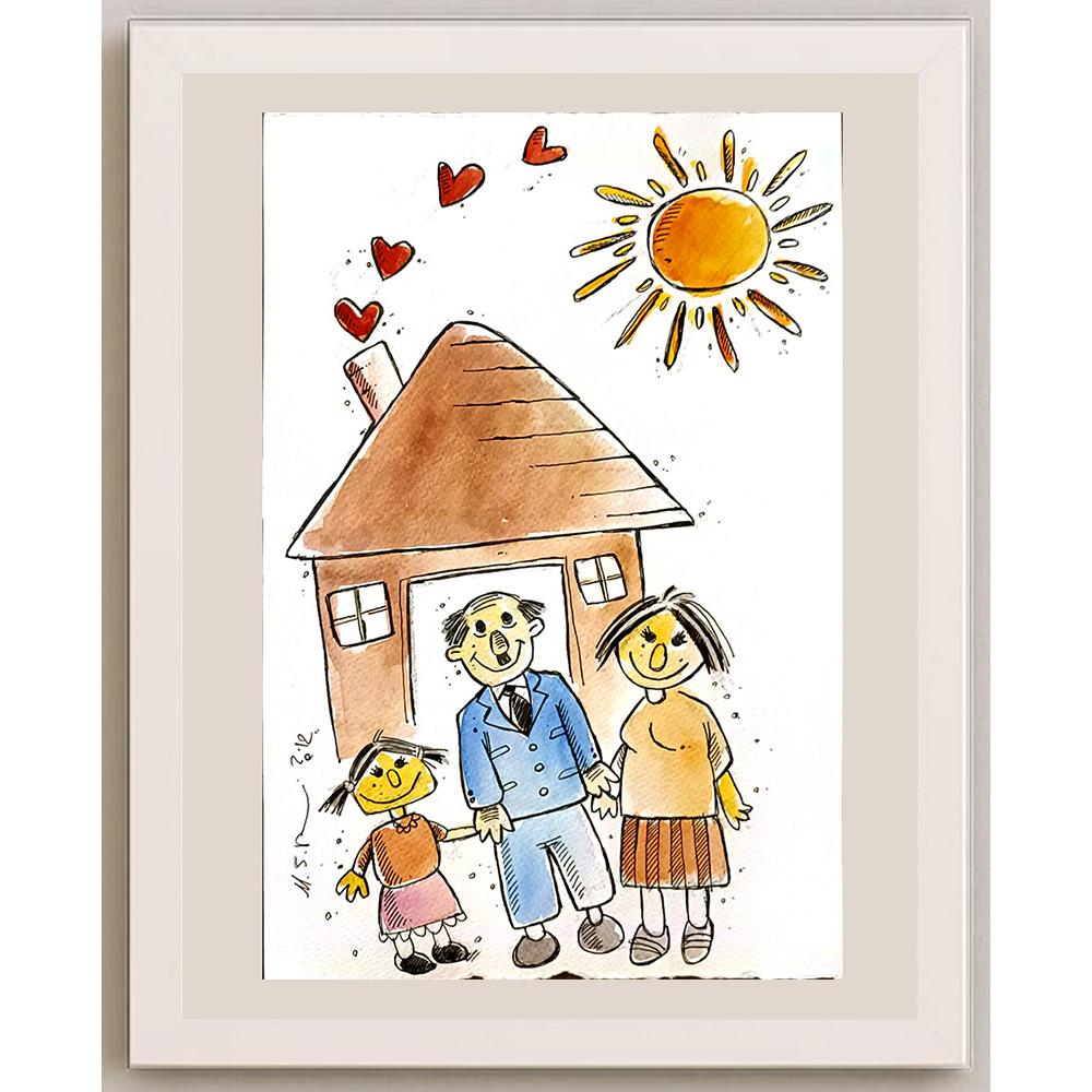 Mohammad Saleh Razm Hosseini 29x21cm Orijinal Karikatür BOD05275
