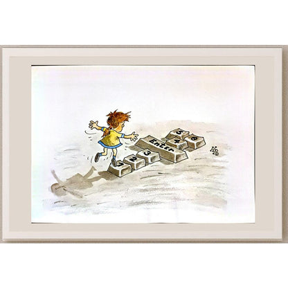Irien Trendafilov 29x21cm Orijinal Karikatür BOD05277