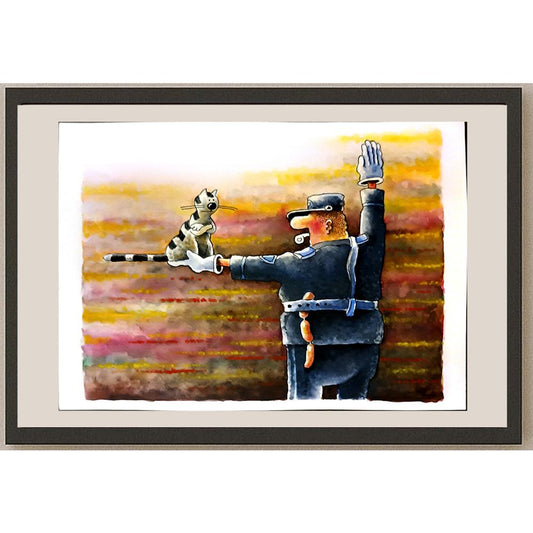 Konstantin Kazanchev 29x21cm Orijinal Karikatür BOD05279