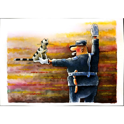 Konstantin Kazanchev 29x21cm Orijinal Karikatür BOD05279