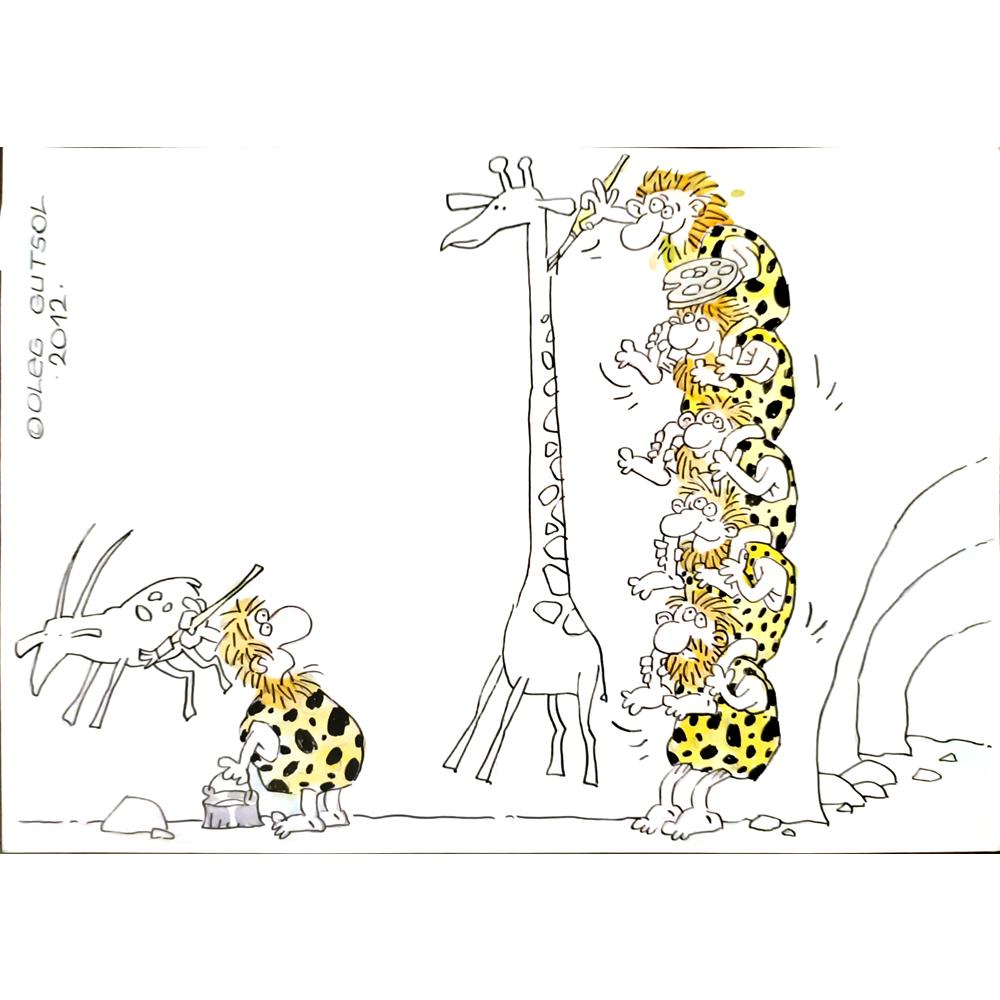 Oleg Goutsol 29x21cm Orijinal Karikatür BOD05280