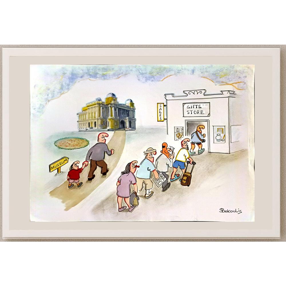 Bacoulis Serafim 43x30cm Orijinal Karikatür BOD05283