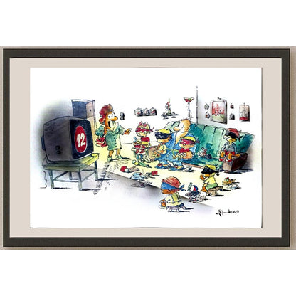 Jovan Prokopljevic 43x30cm Orijinal Karikatür BOD05285