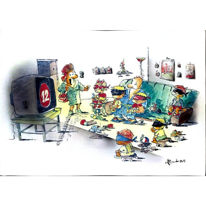 Jovan Prokopljevic 43x30cm Orijinal Karikatür BOD05285