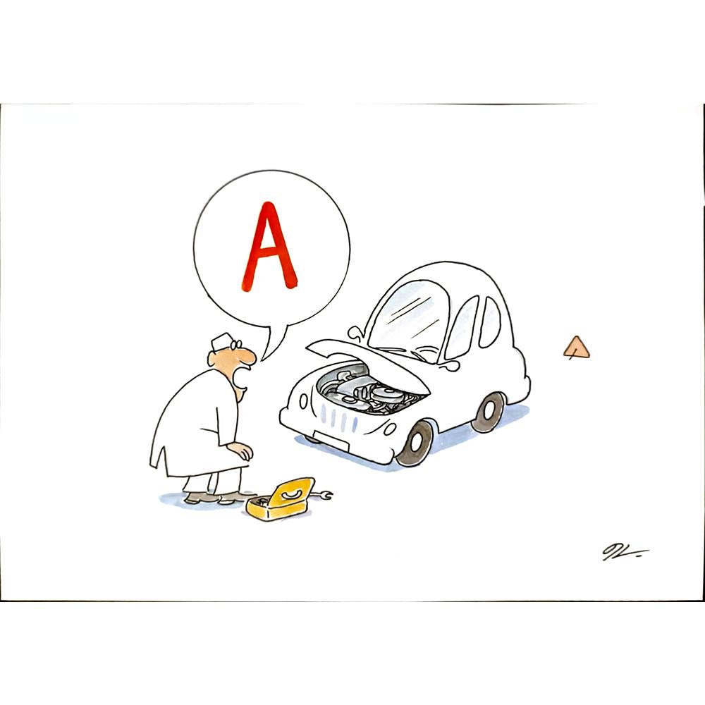 Ba Bilig 29x21cm Orijinal Karikatür BOD05286