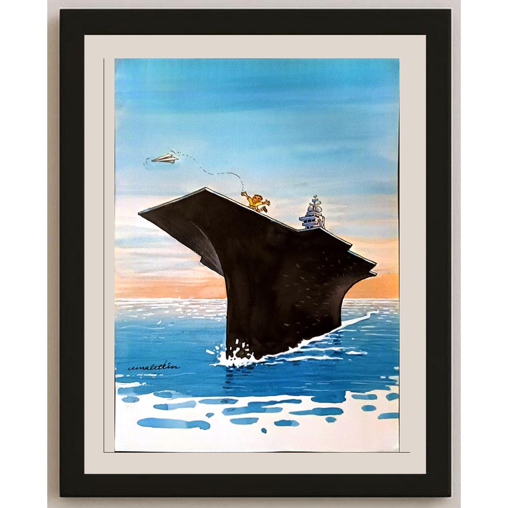 Cemalettin Güzeloğlu 29x21cm Orijinal Karikatür BOD05289