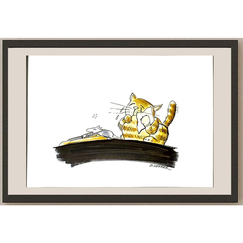 Luc Desheemaeker 29x21cm Orijinal Karikatür BOD05290