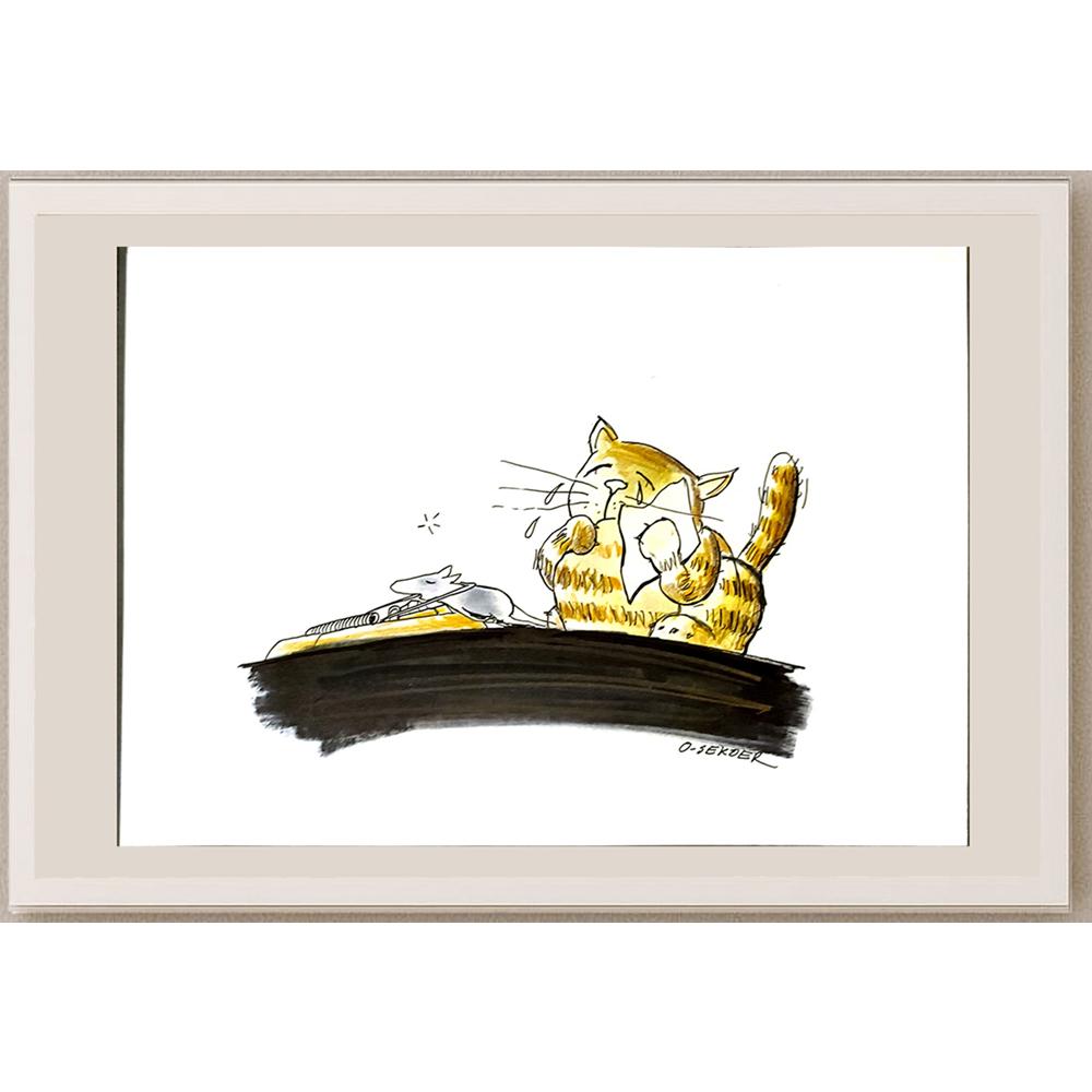Luc Desheemaeker 29x21cm Orijinal Karikatür BOD05290