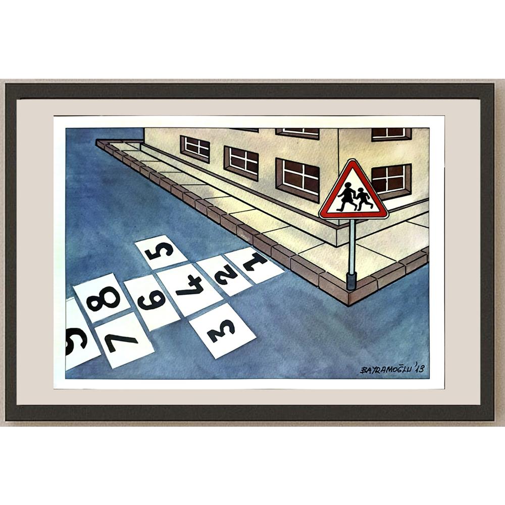 Recep Bayramoğlu 29x21cm Orijinal Karikatür BOD05293