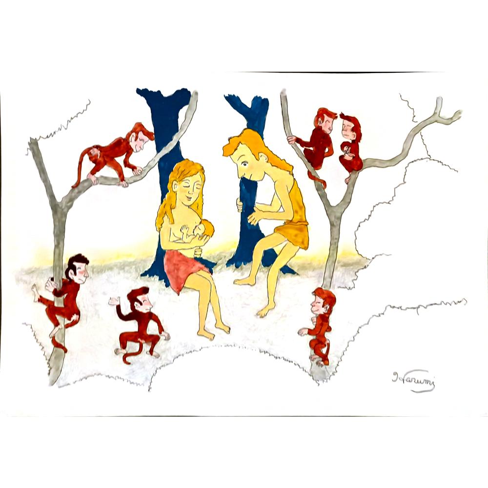 Harumi Imahase 29X21cm Orijinal Karikatür BOD05298