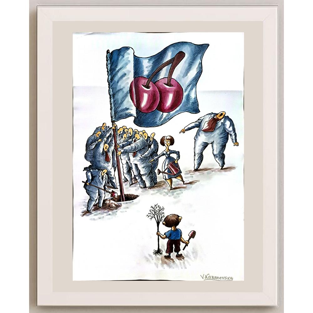 Vladimir Kazanevsky 43x30cm Orijinal Karikatür BOD05299