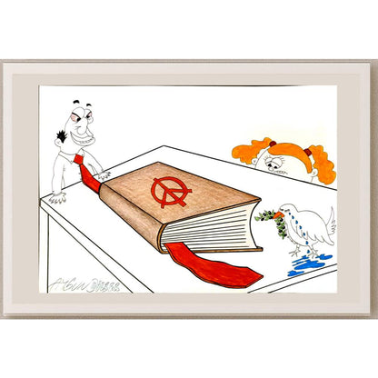 Aysun Dilber Kesim 35x25cm Orijinal Karikatür BOD05302