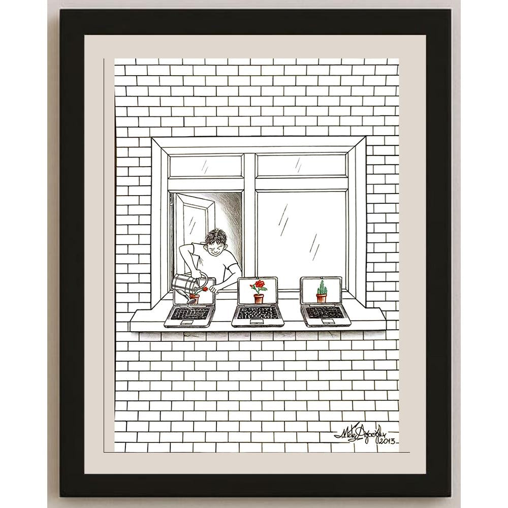 Mete Ağaoğlu 35x25cm Orijinal Karikatür BOD05303