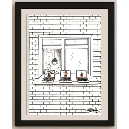 Mete Ağaoğlu 35x25cm Orijinal Karikatür BOD05303