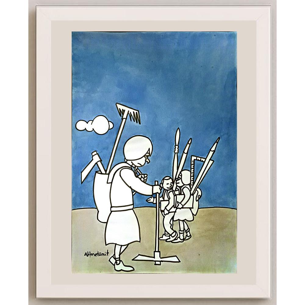 Ahmet Akkoca 35x25cm Orijinal Karikatür BOD05306