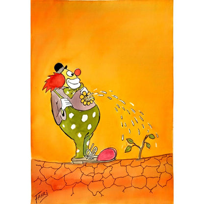 Fahri Eyican 35x25cm Orijinal Karikatür BOD05307