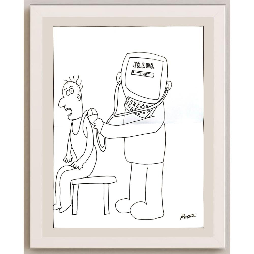 Paşa Uyguntüzer 43x30cm Orijinal Karikatür BOD05312