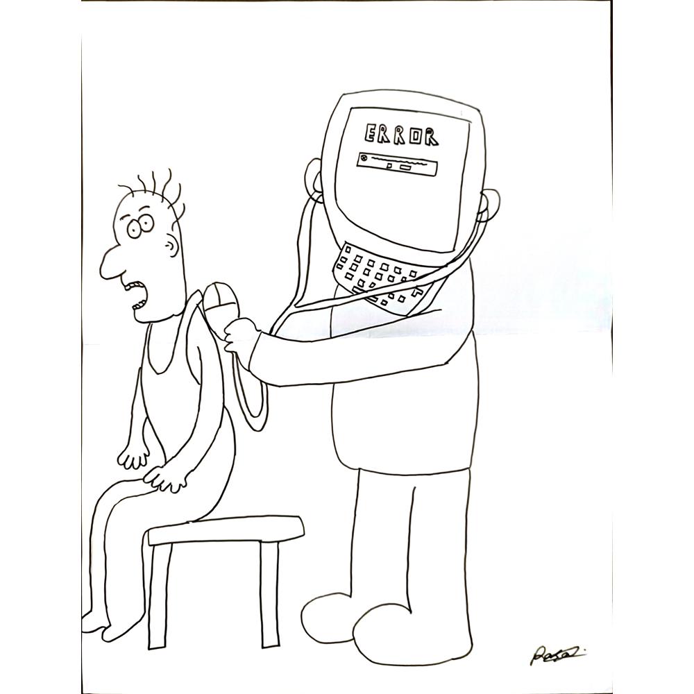 Paşa Uyguntüzer 43x30cm Orijinal Karikatür BOD05312