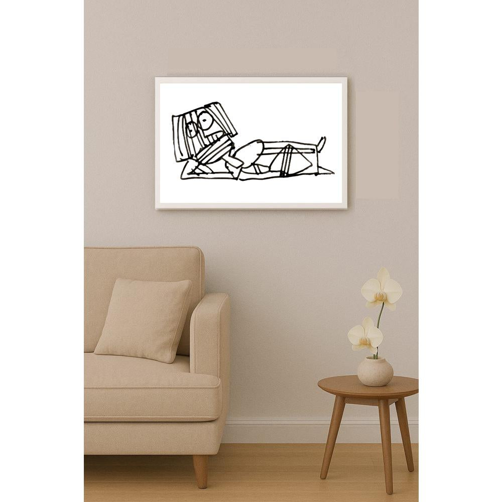 Emre Yılmaz 20x20cm Garfield Orijinal Karikatür BOD05325