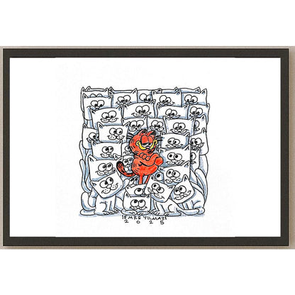 Emre Yılmaz 20x20cm Garfield Orijinal Karikatür BOD05325