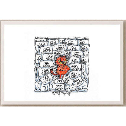 Emre Yılmaz 20x20cm Garfield Orijinal Karikatür BOD05325