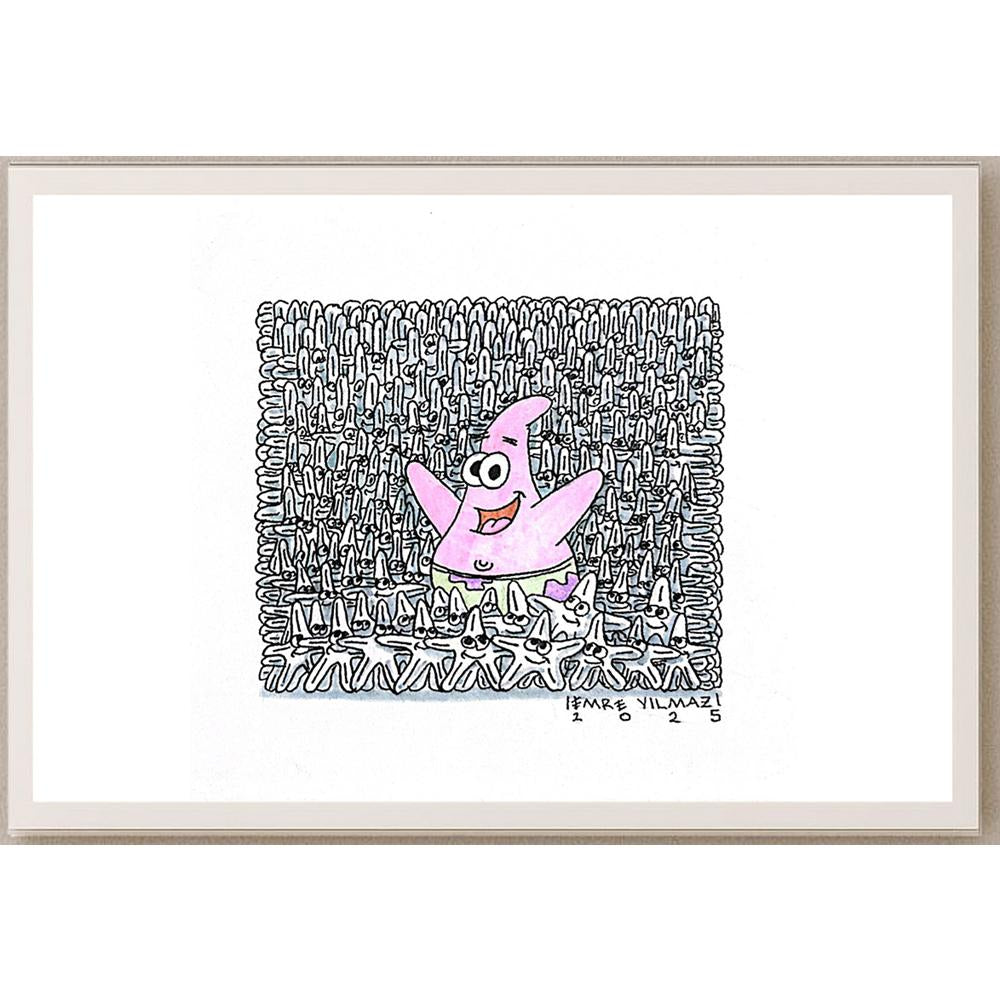 Emre Yılmaz 20x20cm Patrick Orijinal Karikatür BOD05326