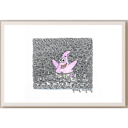 Emre Yılmaz 20x20cm Patrick Orijinal Karikatür BOD05326