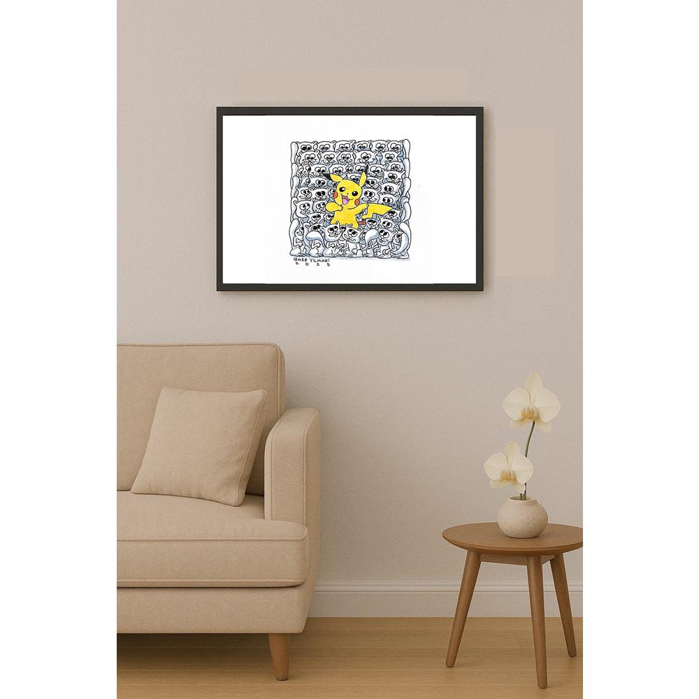 Emre Yılmaz 20x20cm Pikachu Orijinal Karikatür BOD05327