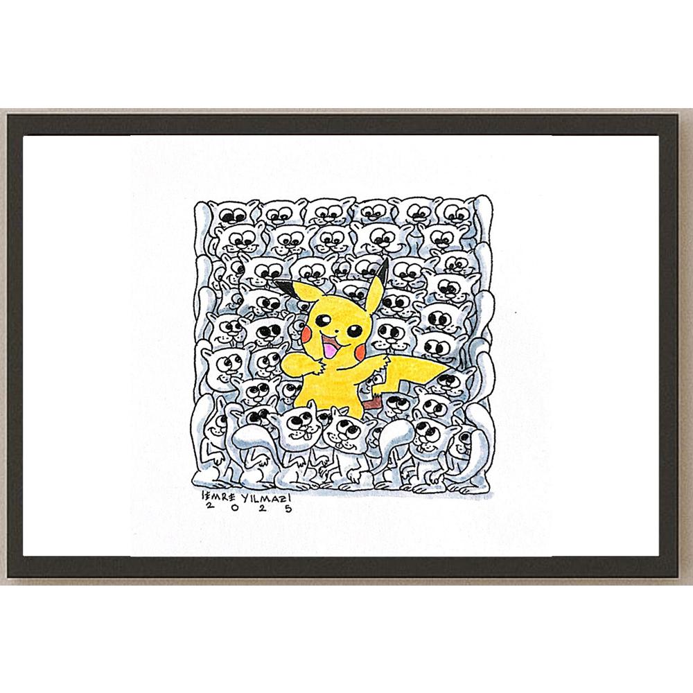 Emre Yılmaz 20x20cm Pikachu Orijinal Karikatür BOD05327