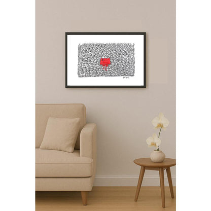 Emre Yılmaz 43x30cm Snoopy Orijinal Karikatür BOD05329