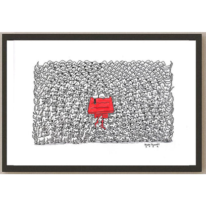 Emre Yılmaz 43x30cm Snoopy Orijinal Karikatür BOD05329