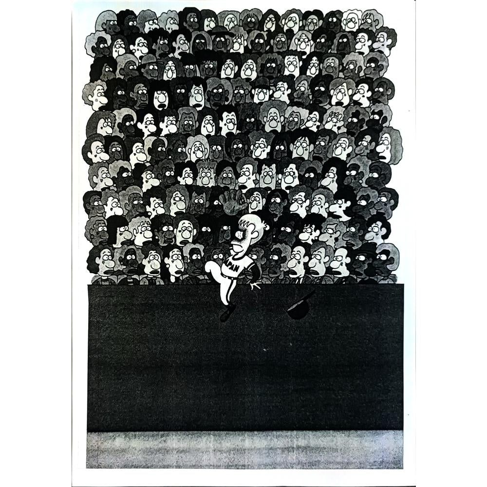 Hiroshi Kasamatsu 29x21cm Orijinal Karikatür BOD05337
