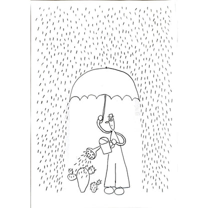Minoru Tanaka 29x21cm Orijinal Karikatür BOD05340