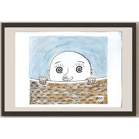 Julian Pena Pai 29x21cm Orijinal Karikatür BOD05341