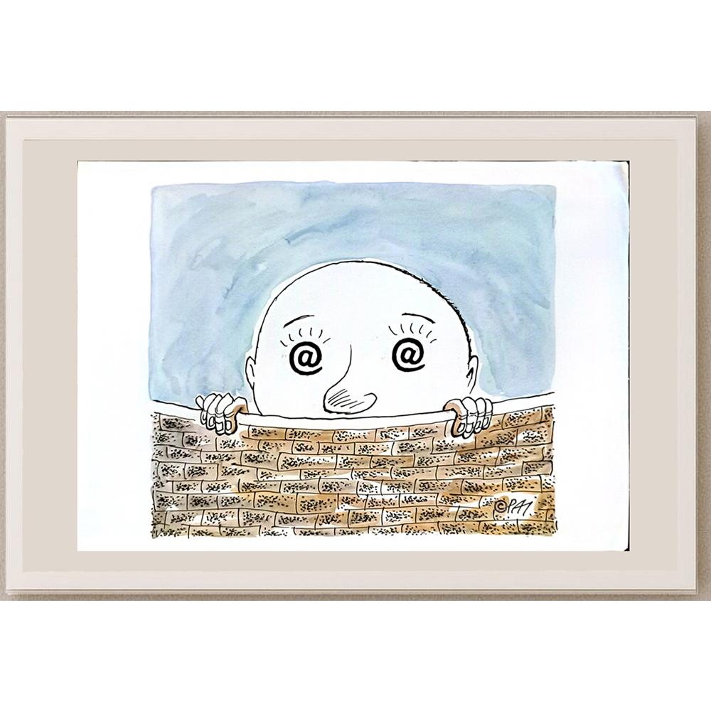 Julian Pena Pai 29x21cm Orijinal Karikatür BOD05341