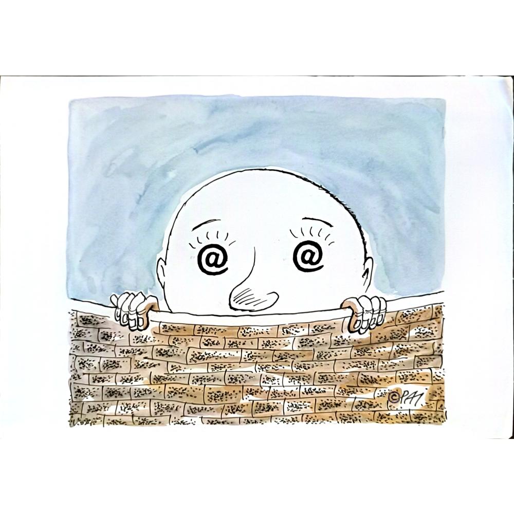 Julian Pena Pai 29x21cm Orijinal Karikatür BOD05341