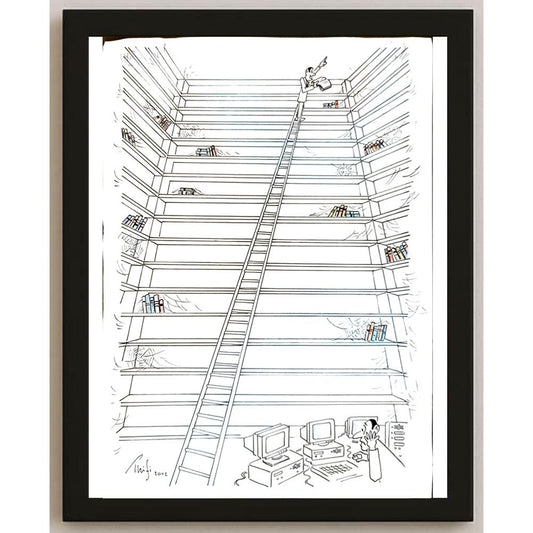 Bossens Philippe 33x23cm Orijinal Karikatür BOD05343
