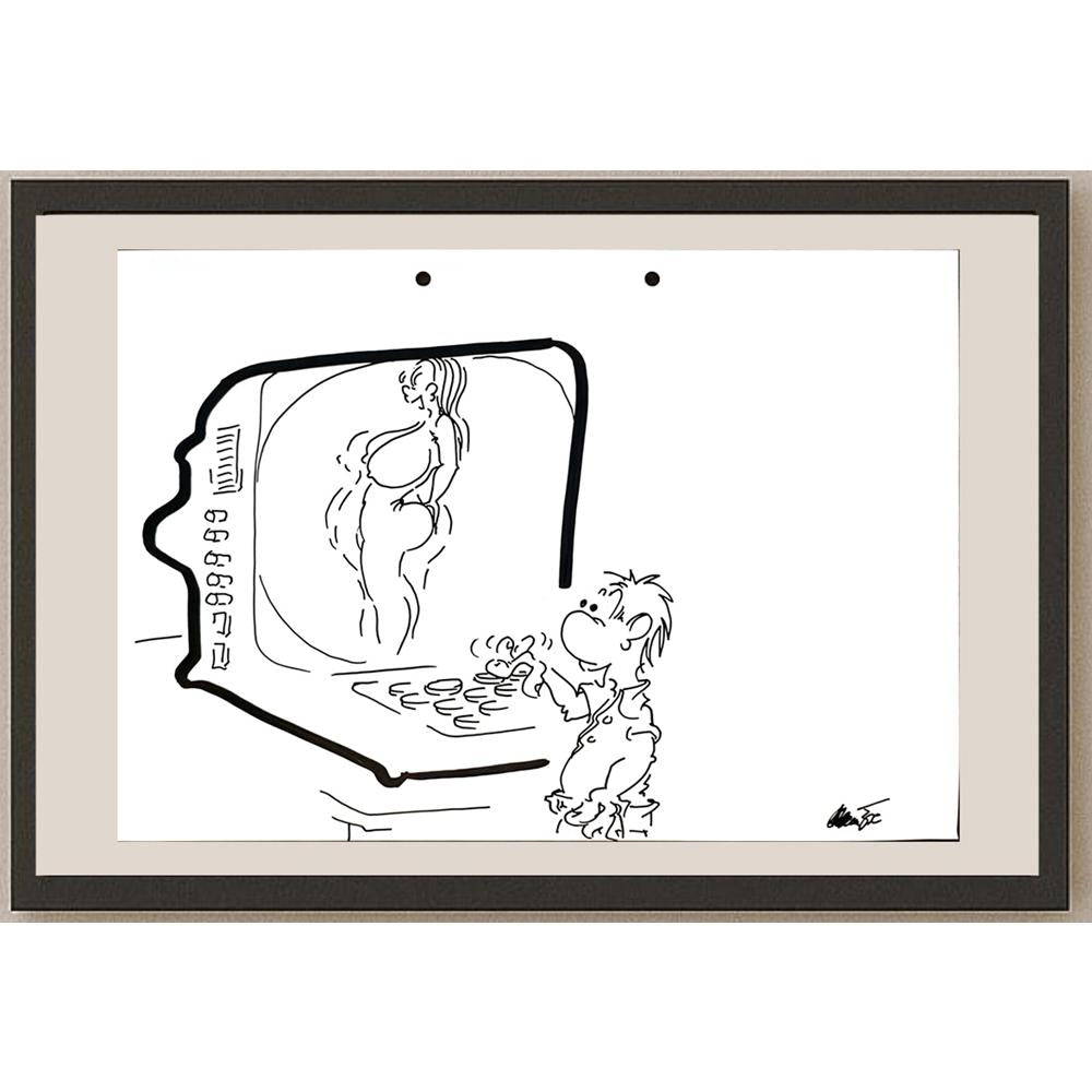 Branko Premuzic 29x21cm Orijinal Karikatür BOD05347