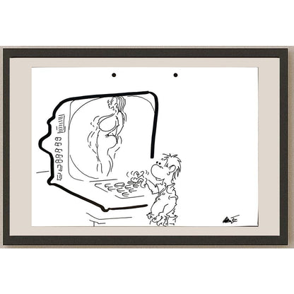 Branko Premuzic 29x21cm Orijinal Karikatür BOD05347