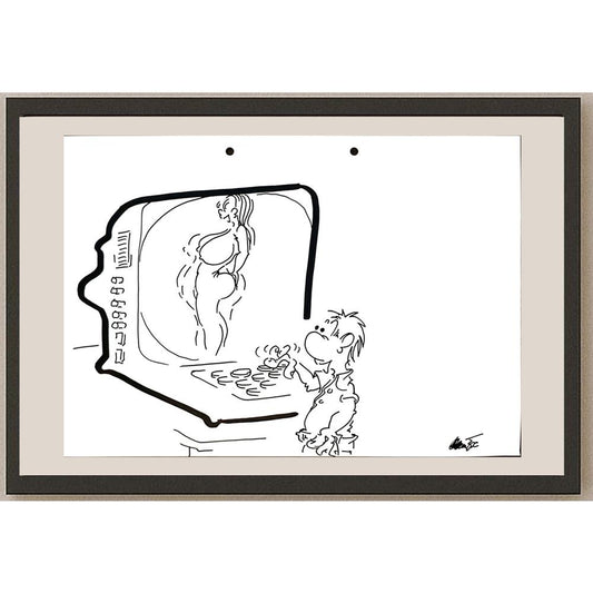 Branko Premuzic 29x21cm Orijinal Karikatür BOD05347