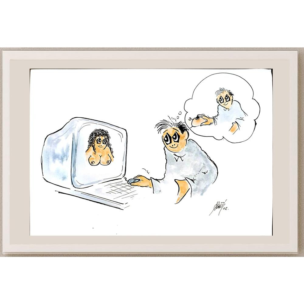 Petar Strinic 29x21cm Orijinal Karikatür BOD05349