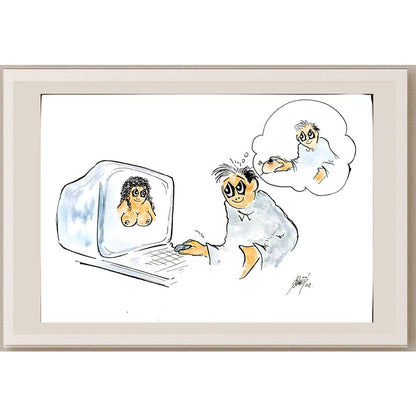 Petar Strinic 29x21cm Orijinal Karikatür BOD05349