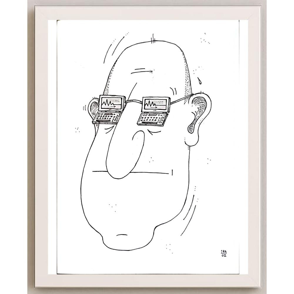 Vladimir Kuba 29x21cm Orijinal Karikatür BOD05356