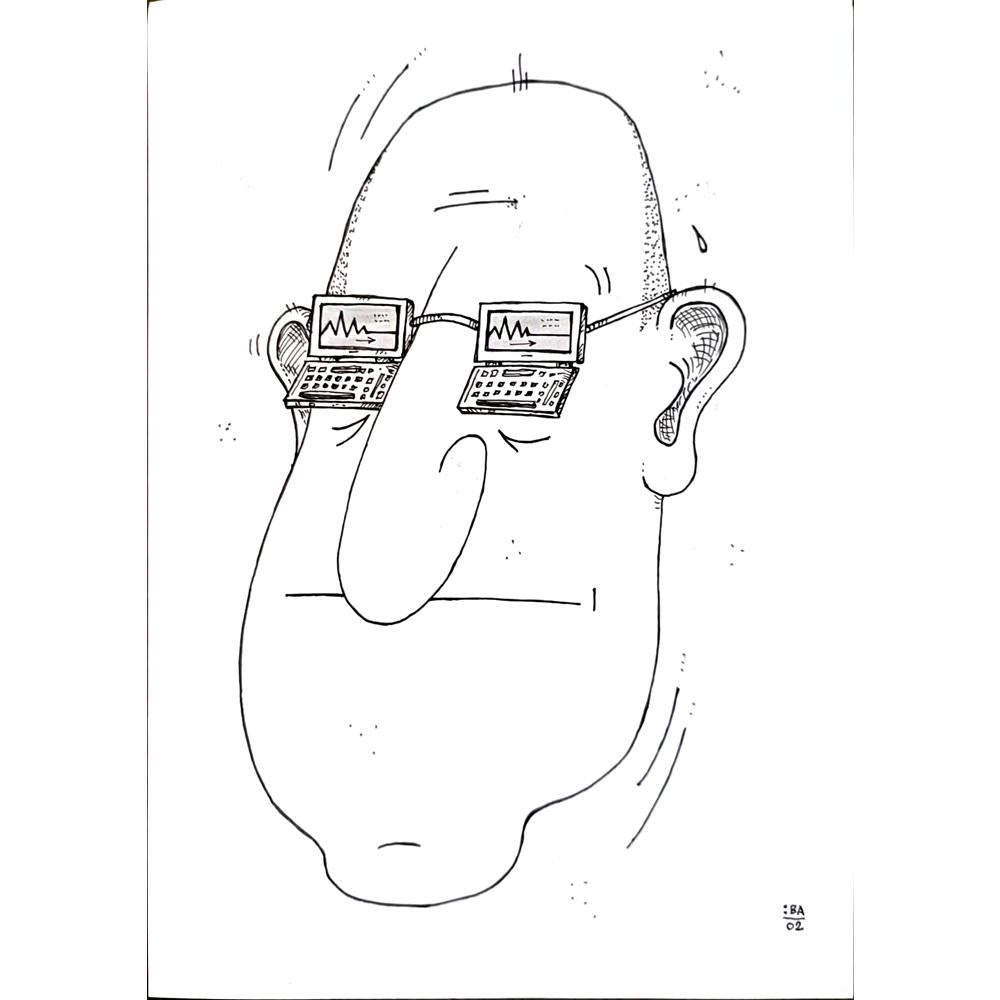 Vladimir Kuba 29x21cm Orijinal Karikatür BOD05356